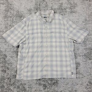 REI Co-Op Shirt Men Large L White Lightweight Performance Hiking Button Up Mens